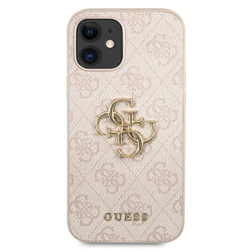 Buy Guess GUHCP12S4GMGPI Apple iPhone 12 mini pink hardcase 4G Big Metal Logo - GUE1201PNK - {ean13} - Home Screen Store Europe