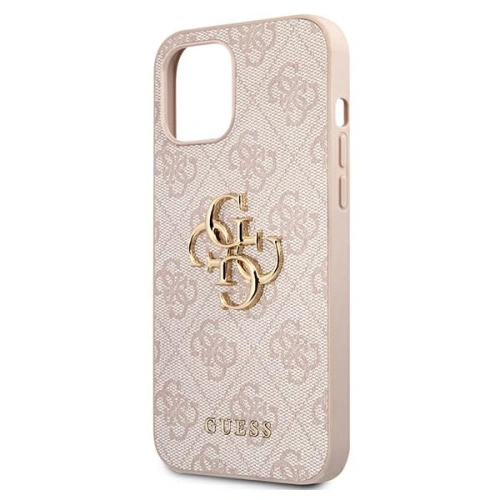 Buy Guess GUHCP12S4GMGPI Apple iPhone 12 mini pink hardcase 4G Big Metal Logo - GUE1201PNK - {ean13} - Home Screen Store Europe