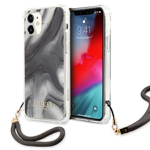 Kup Guess Apple Tasche GUHCP12SKSMAGR iPhone 12 mini grau/grau Hartschale Marble Collection - GUE1202GRY - {ean13} - Sklep Home Screen