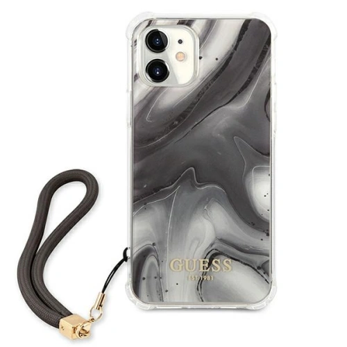 Kup Guess Apple Tasche GUHCP12SKSMAGR iPhone 12 mini grau/grau Hartschale Marble Collection - GUE1202GRY - {ean13} - Sklep Home Screen