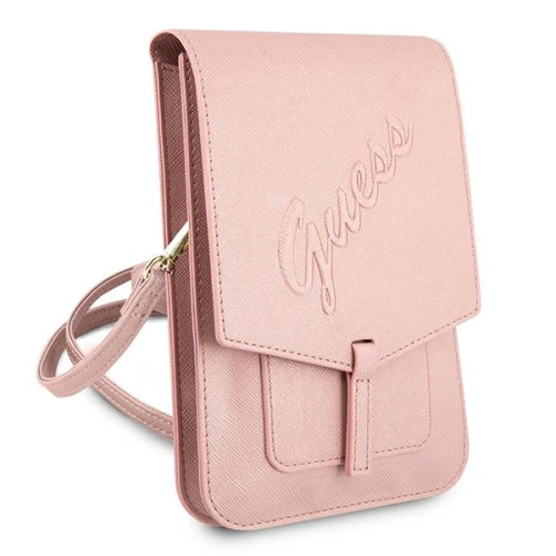 Kup Torebka Guess GUWBRSAVSPI różowy/pink Saffiano Script - GUE1215PNK - {ean13} - Sklep Home Screen