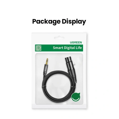 Kup UGREEN AV182 Kabel XLR samice na jack 3.5 samec - 2m (černý) - UGR984BLK - {ean13} - Sklep Home Screen