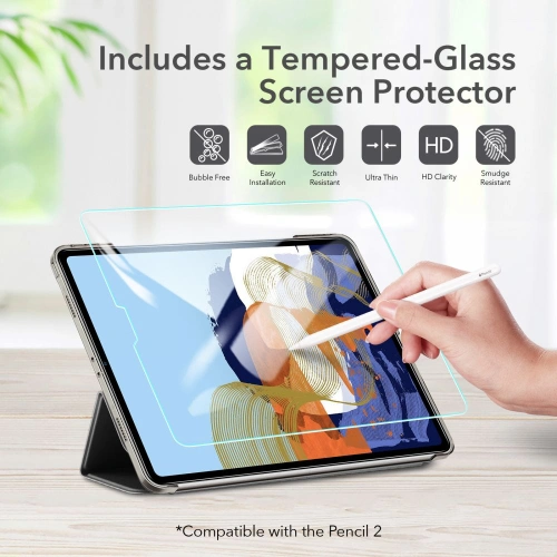 Kup ESR Apple Tasche Ascend Trifold iPad Pro 11 2021 (3. Generation) Schwarz + Glas - ESR358BLK - {ean13} - Sklep Home Screen