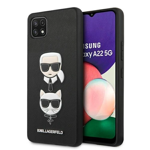 Kup Etui Karl Lagerfeld KLHCSA22SAKICKCBK Samsung Galaxy A22 5G černý/black hardcase Saffiano Ikonik Karl&Choupette Head - KLD593BLK - {ean13} - Sklep Home Screen