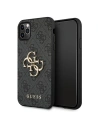 Guess Apple Tasche GUHCN584GMGGR iPhone 11 Pro grau/grau Hartschale 4G Big Metal Logo