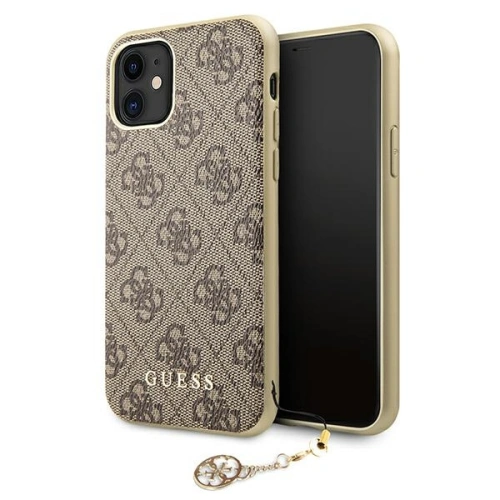Kup Guess Apple Tasche GUHCN61GF4GBR iPhone 11 braun/braun Hartschalenetui 4G Charms Collection - GUE1219BR - {ean13} - Sklep Home Screen