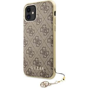 Etui Guess GUHCN61GF4GBR Apple iPhone 11 brown/brązowy hard case 4G Charms Collection