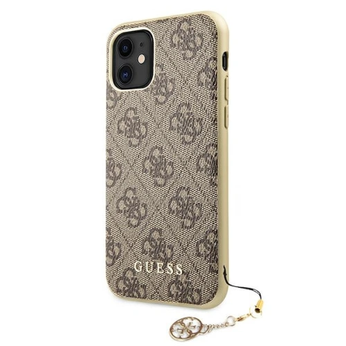 Kup Guess Apple Tasche GUHCN61GF4GBR iPhone 11 braun/braun Hartschalenetui 4G Charms Collection - GUE1219BR - {ean13} - Sklep Home Screen