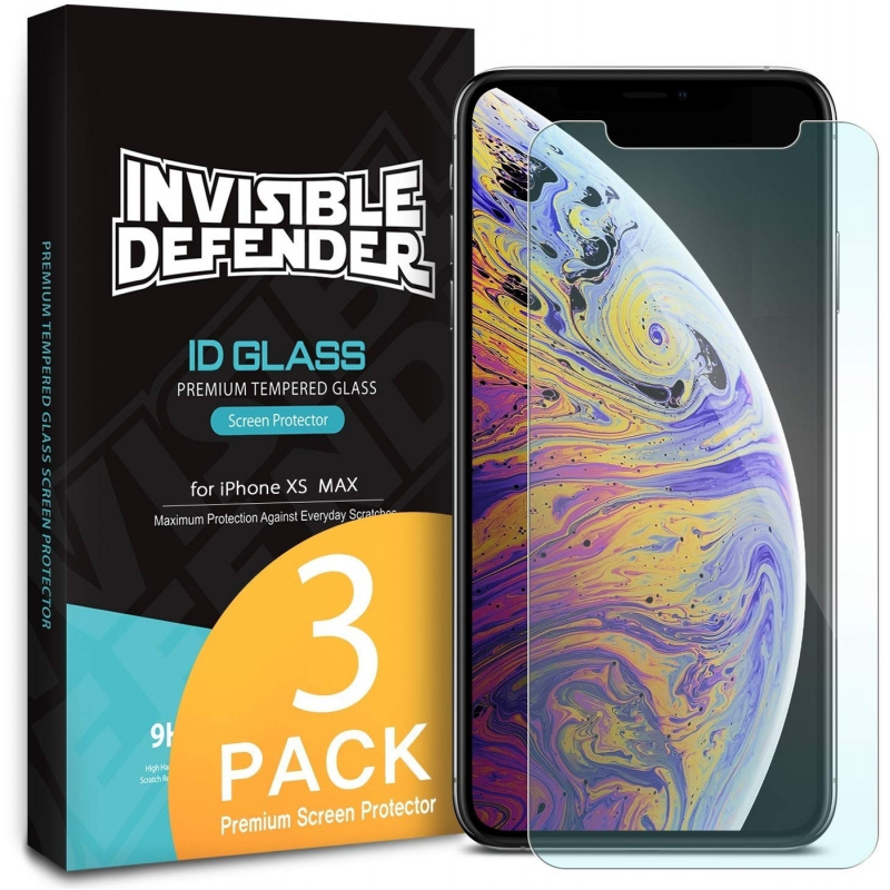 Ringke ID Glass iPhone XS Max 6.5 0.33mm 3 Pack