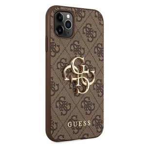 Buy Guess GUHCN654GMGBR Apple iPhone 11 Pro Max brown hardcase 4G Big Metal Logo - GUE1221BR - {ean13} - Home Screen Store Europe