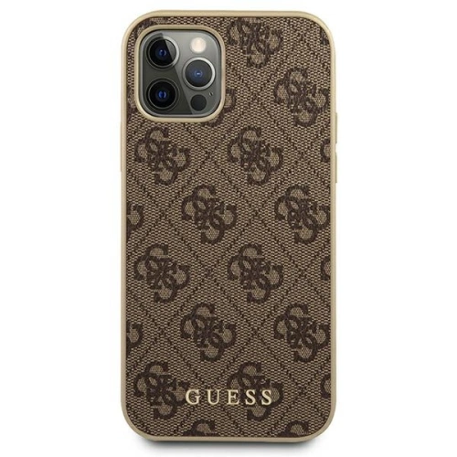 Kup Etui Guess GUHCP12MG4GB Apple iPhone 12/12 Pro brązowy/brown hard case 4G Collection - GUE1224BR - {ean13} - Sklep Home Screen