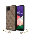 Etui Guess GUHCSA22GF4GBR Samsung Galaxy A22 5G hnědý/brown tvrdý kryt 4G Charms Collection