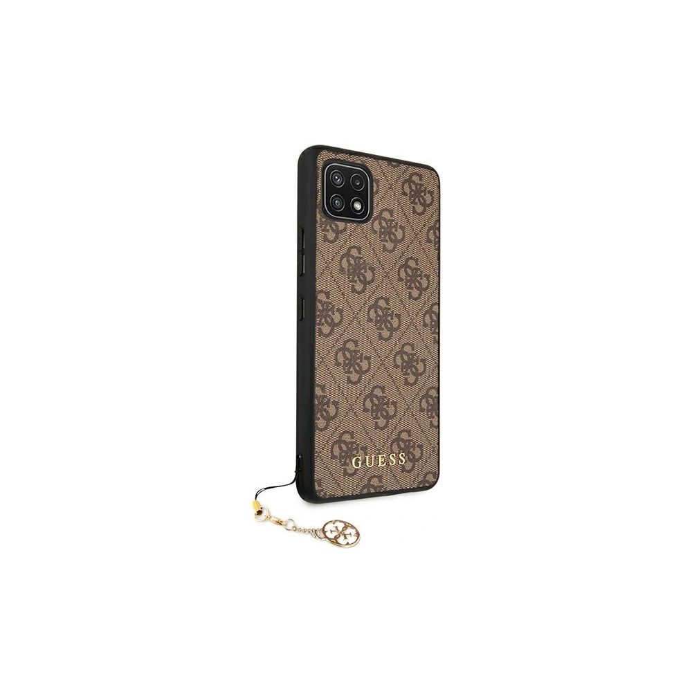 Etui Guess GUHCSA22GF4GBR Samsung Galaxy A22 5G brązowy/brown hard case 4G Charms Collection