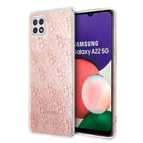 Kup Guess Samsung Gehäuse GUHCSA22PCU4GLPI Galaxy A22 5G rosa/rosa Hartschalengehäuse - GUE1226PNK - {ean13} - Sklep Home Screen