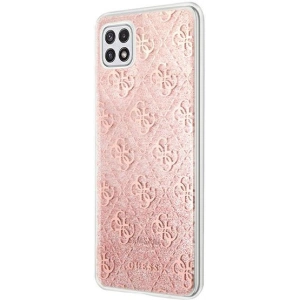 Kup Etui Guess GUHCSA22PCU4GLPI Samsung Galaxy A22 5G rózsaszín/pink hardcase - GUE1226PNK - {ean13} - Sklep Home Screen