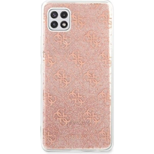 Kup Etui Guess GUHCSA22PCU4GLPI Samsung Galaxy A22 5G rózsaszín/pink hardcase - GUE1226PNK - {ean13} - Sklep Home Screen