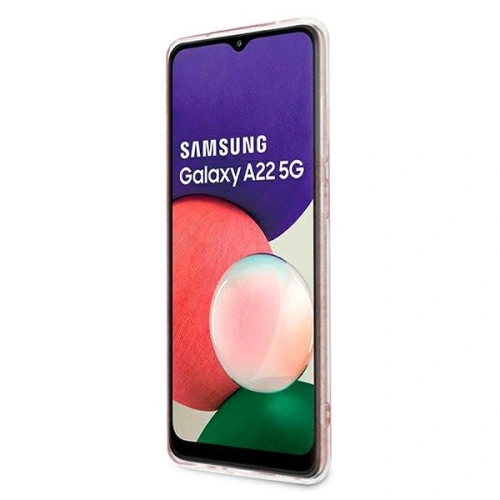 Kup Guess Samsung Gehäuse GUHCSA22PCU4GLPI Galaxy A22 5G rosa/rosa Hartschalengehäuse - GUE1226PNK - {ean13} - Sklep Home Screen