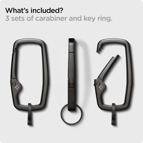 Kup Spigen Karabiner Karabiner Rugged Schwarz [3 PACK] - SPN1677BLK - {ean13} - Sklep Home Screen