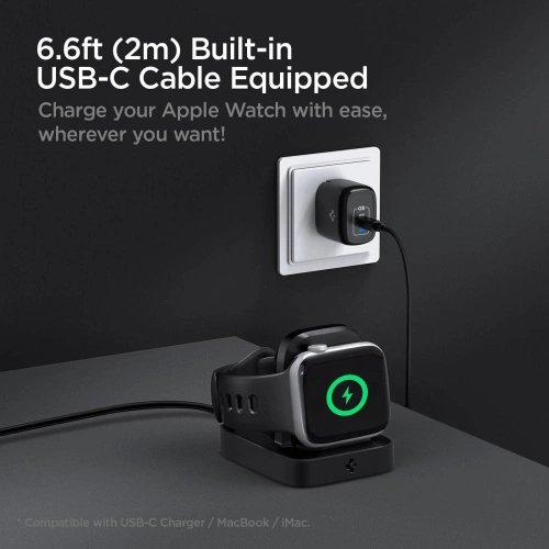 Kup Încărcător wireless pentru Apple Watch Spigen PF2002 PowerArc Încărcător Wireless Apple Watch Negru - SPN1678BLK - {ean13} - Sklep Home Screen