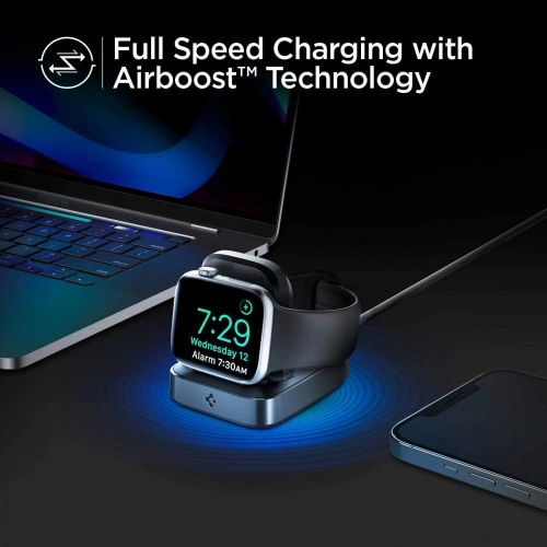 Buy Spigen PF2002 PowerArc Apple Watch Wireless Charger Black - SPN1678BLK - {ean13} - Home Screen Store Europe