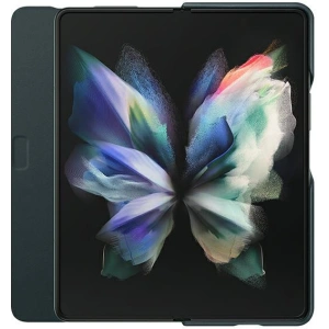 Kup Etui Samsung Galaxy Z Fold 3 EF-FF926LGEGWW zielony/green Leather Flip Cover - SMG435GRN - {ean13} - Sklep Home Screen