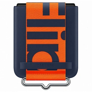 Kup Etui Samsung Galaxy Flip 3 EF-GF711TNEGWW granatowy/navy Silicone Cover Strap - SMG436NAV - {ean13} - Sklep Home Screen