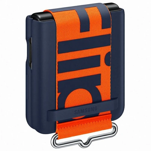 Kup Etui Samsung Galaxy Flip 3 EF-GF711TNEGWW modré/navy silikonové pouzdro s páskem - SMG436NAV - {ean13} - Sklep Home Screen