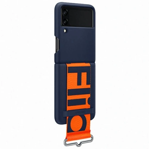 Kup Etui Samsung Galaxy Flip 3 EF-GF711TNEGWW modré/navy silikonové pouzdro s páskem - SMG436NAV - {ean13} - Sklep Home Screen