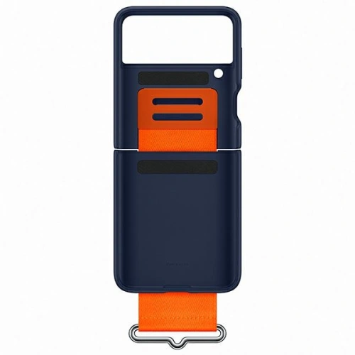 Kup Etui Samsung Galaxy Flip 3 EF-GF711TNEGWW modré/navy silikonové pouzdro s páskem - SMG436NAV - {ean13} - Sklep Home Screen