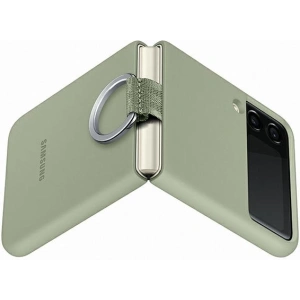 Kup Etui Samsung Galaxy Flip 3 EF-PF711TMEGWW oliwkowy/olive green Silicone Cover Ring - SMG439OLI - {ean13} - Sklep Home Screen