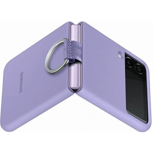 Kup Etui Samsung Galaxy Flip 3 EF-PF711TVEGWW lawendowy/lavender Silicone Cover Ring - SMG441LAV - {ean13} - Sklep Home Screen