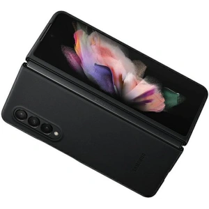 Kup Etui Samsung Galaxy Z Fold 3 EF-VF926LBEGWW czarny/black Leather Cover - SMG453BLK - {ean13} - Sklep Home Screen