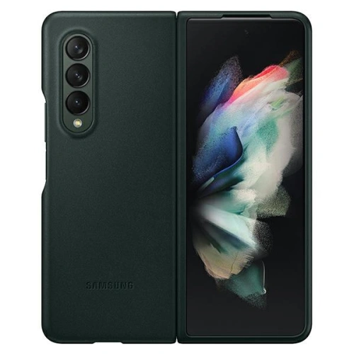 Kup Etui Samsung Galaxy Z Fold 3 EF-VF926LGEGWW zielony/green Leather Cover - SMG454GRN - {ean13} - Sklep Home Screen