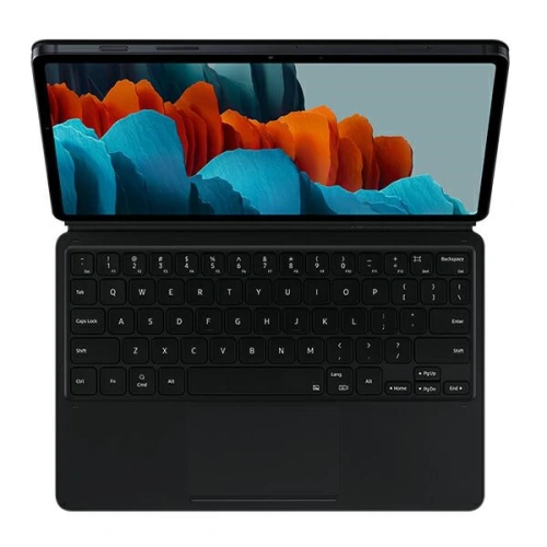 Kup Etui z klawiaturą Samsung Galaxy Tab S7/S8 EF-DT870UBEGEU czarny/black Bookcover Keyboard - SMG458BLK - {ean13} - Sklep Home Screen