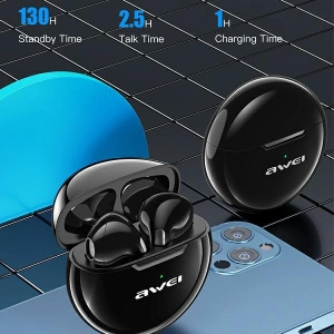 Kup AWEI słuchawki Bluetooth 5.0 T17 TWS + stacja dokująca czarny/black - AWEI074BLK - {ean13} - Sklep Home Screen