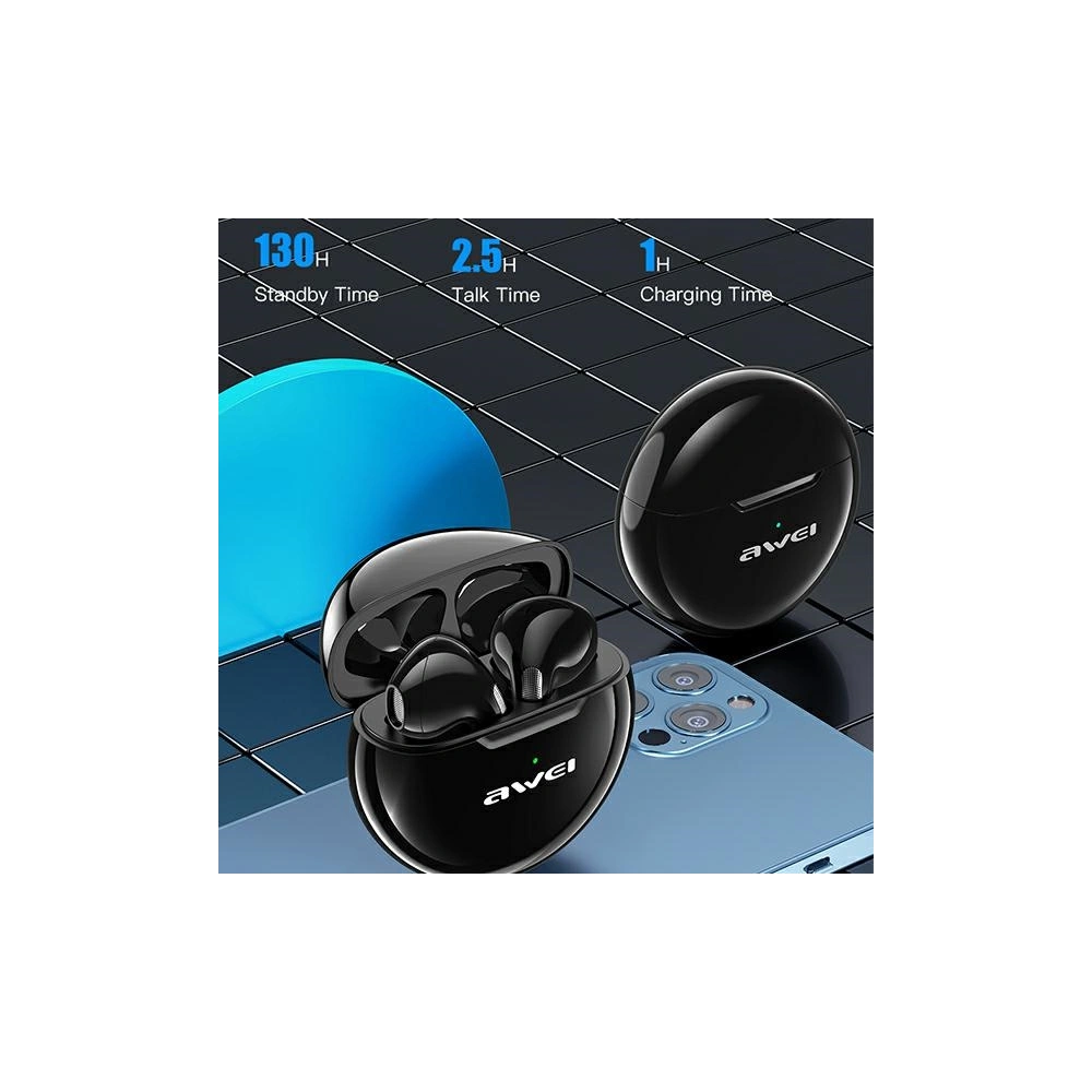 AWEI słuchawki Bluetooth 5.0 T17 TWS + stacja dokująca różowy/pink