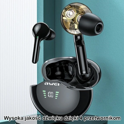 Kup AWEI sluchátka Bluetooth 5.1 T12P TWS + dokovací stanice černá/black - AWEI076BLK - {ean13} - Sklep Home Screen