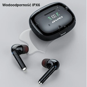 Kup AWEI słuchawki sportowe Bluetooth 5.2 TA8 TWS + stacja dokująca czarny/black - AWEI079BLK - {ean13} - Sklep Home Screen