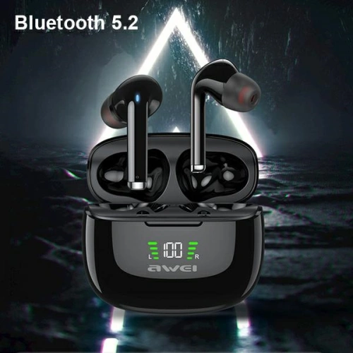 Kup AWEI căști sport Bluetooth 5.2 TA8 TWS + stație de docare neagră/black - AWEI079BLK - {ean13} - Sklep Home Screen