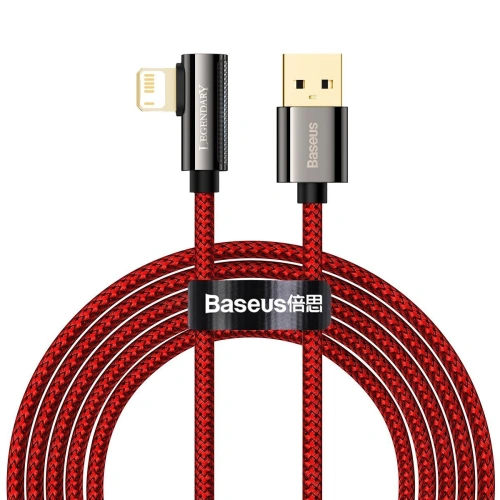 Kup Baseus USB-zu-Lightning-Winkelkabel Legend Series, 2,4A, 2m (rot) - BSU2871RED - {ean13} - Sklep Home Screen