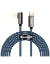 Cablul USB-C la Lightning unghiular Baseus Legend Series, PD, 20W, 2m (albastru)