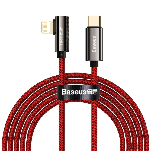 Kup Cablul USB-C la Lightning unghiular Baseus Legend Series, PD, 20W, 2m (roșu) - BSU2873RED - {ean13} - Sklep Home Screen