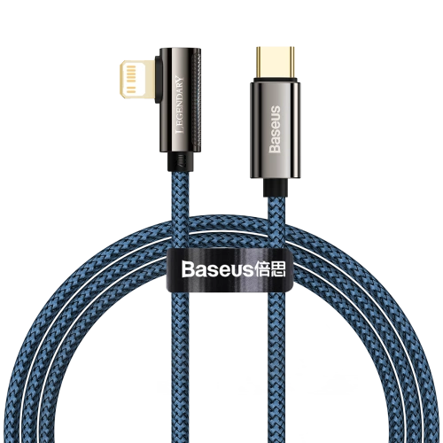 Kup Cablul USB-C la Lightning unghiular Baseus Legend Series, PD, 20W, 1m (albastru) - BSU2874BLU - {ean13} - Sklep Home Screen