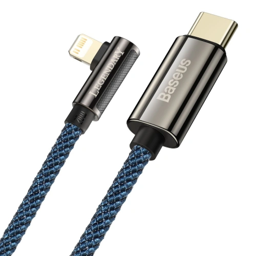 Kup Cablul USB-C la Lightning unghiular Baseus Legend Series, PD, 20W, 1m (albastru) - BSU2874BLU - {ean13} - Sklep Home Screen