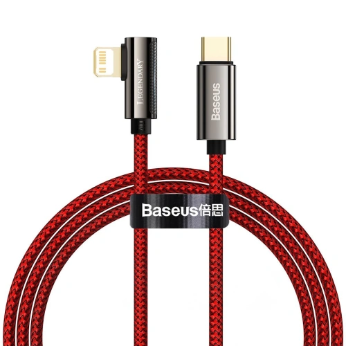 Kup Cablul USB-C la Lightning unghiular Baseus Legend Series, PD, 20W, 1m (roșu) - BSU2875RED - {ean13} - Sklep Home Screen