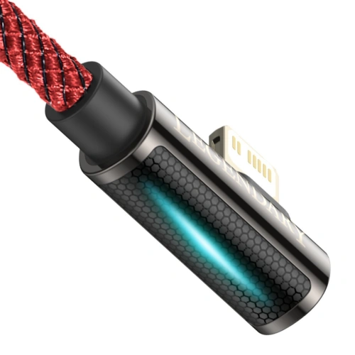 Kup Cablul USB-C la Lightning unghiular Baseus Legend Series, PD, 20W, 1m (roșu) - BSU2875RED - {ean13} - Sklep Home Screen