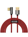 Cablul USB la USB-C unghiular Baseus Legend Series, 66W, 2m (roșu)