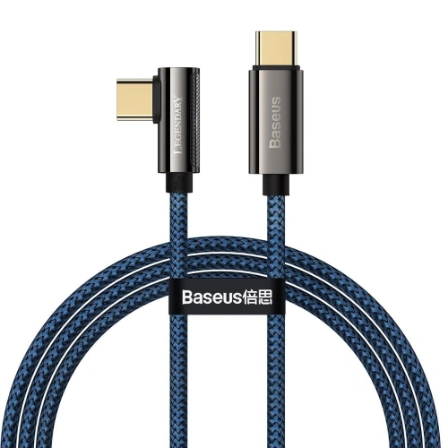 Kup Kabel USB-C la USB-C unghiular Baseus Legend Series, PD, 100W, 1m (albastru) - BSU2878BLU - {ean13} - Sklep Home Screen