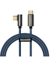 USB-C zu USB-C Winkelkabel Baseus Legend Series, PD, 100W, 1m (blau)