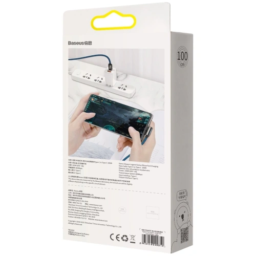 Kup Kabel USB-C do USB-C kątový Baseus Legend Series, PD, 100W, 1m (modrý) - BSU2878BLU - {ean13} - Sklep Home Screen